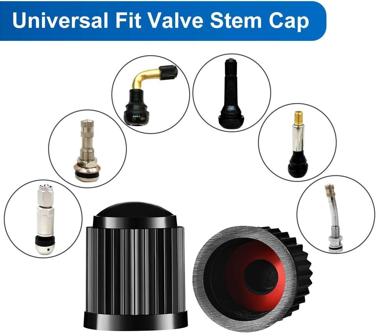 Tire Valve Stem Caps The Upgraded Version has a Sealing Ring for Car - Image 3
