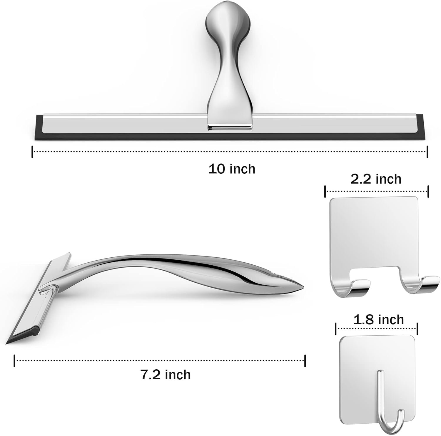 All-Purpose Stainless Steel Shower Squeegee for Shower Glass Door - Image 2