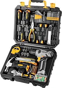 DEKOPRO Tool Set:Tool Kit with 8V Cordless Drill