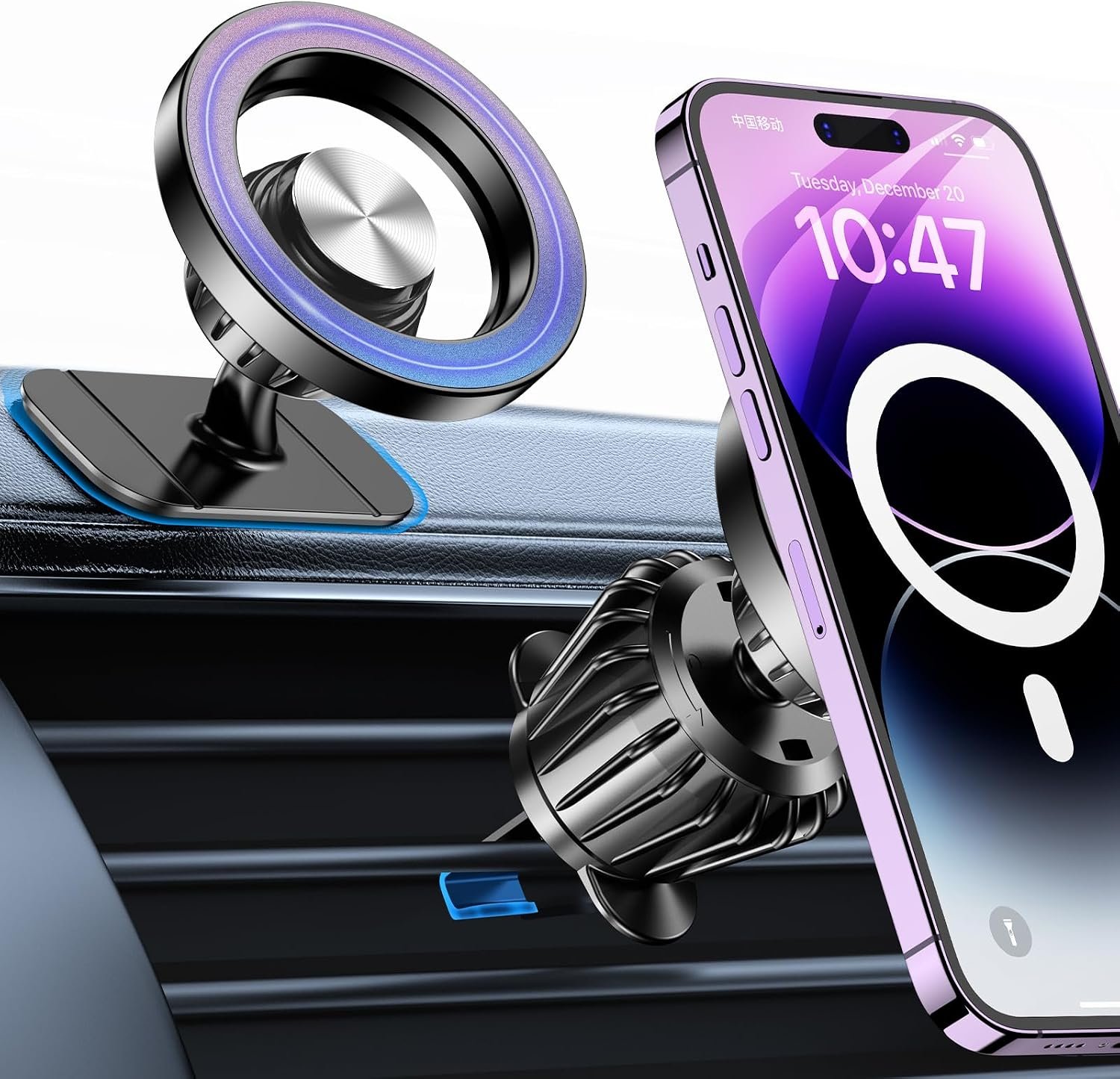 for Magsafe Car Mount【Strong Magnets】Magnetic Phone Holder for Car