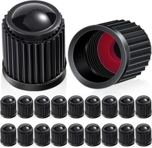 Outus 20 Pcs Tire Valve Stem Caps Car Tire Caps Plastic Universal