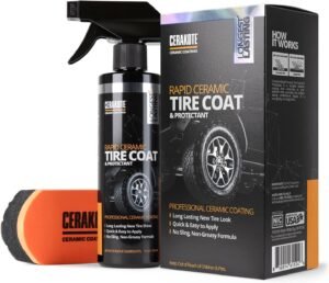 CERAKOTE® Rapid Ceramic Tire Coat - Long-Lasting Deep Black Tire Shine