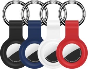 Compatible for AirTag Holder Keychain 4 Pack for Air Tag 1st&2nd