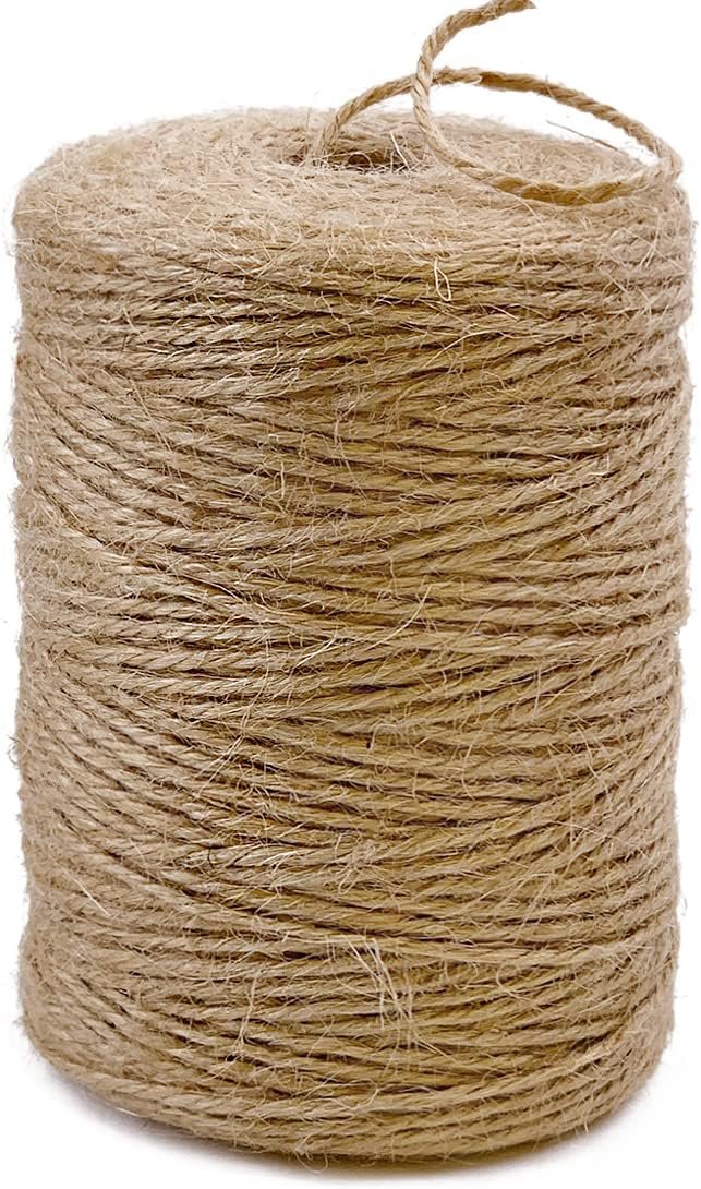 PerkHomy Natural Jute Twine 600 Feet Long Twine String for Crafts