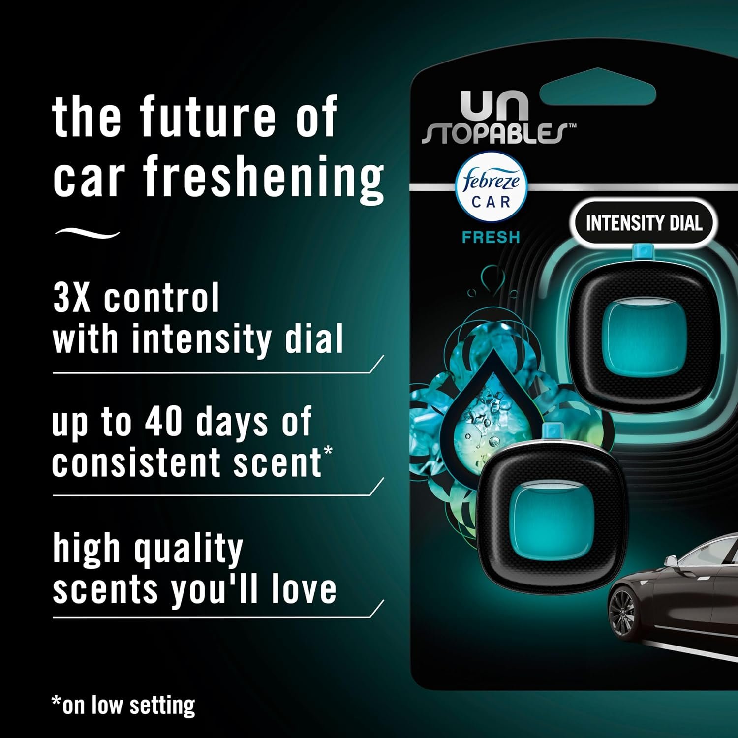 Febreze Car Air Freshener, Odor-Fighting Automotive Vent Clip - Image 2