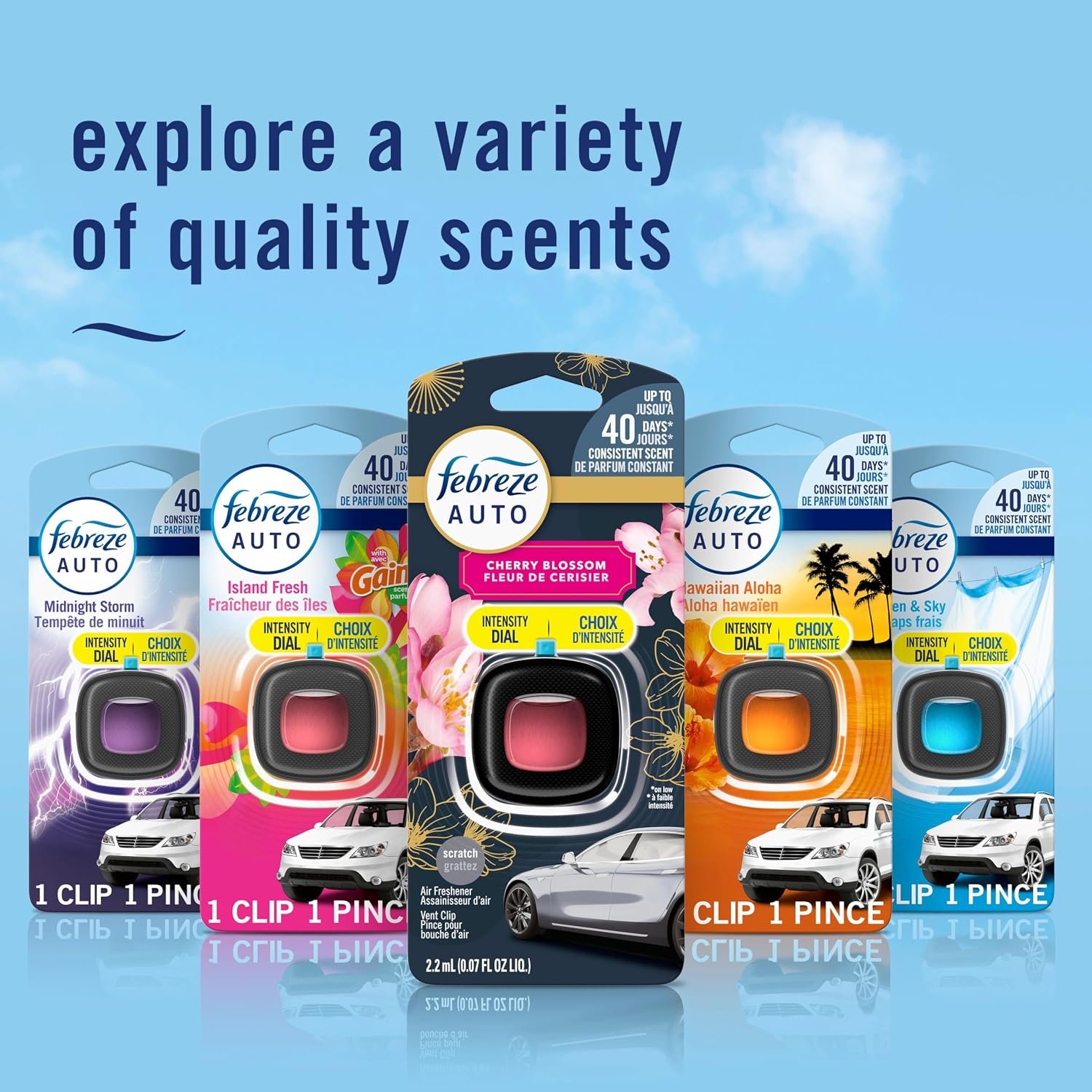 Febreze Car Air Freshener, Odor-Fighting Automotive Vent Clip - Image 8