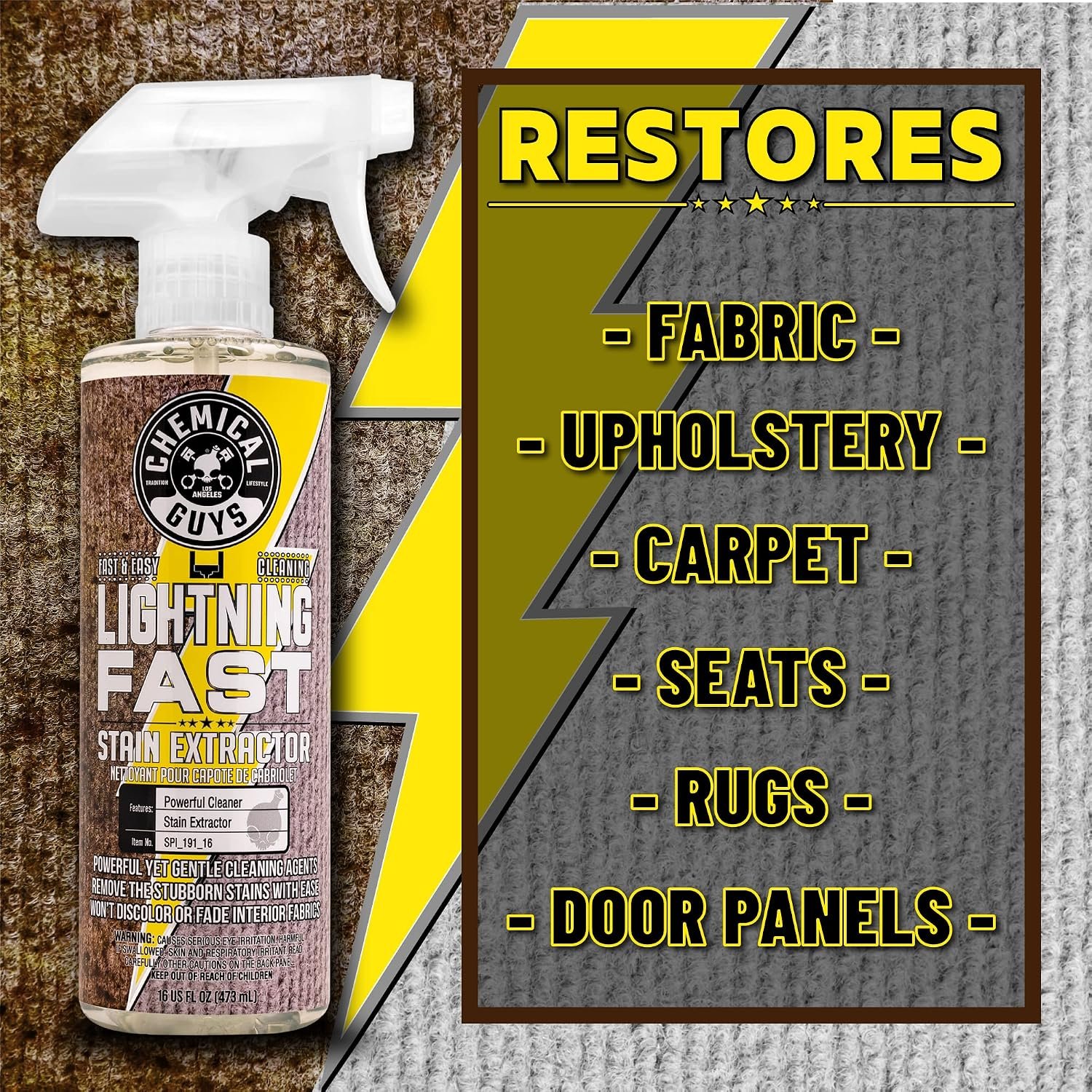 Chemical Guys, Lightning Fast Carpet & Upholstery Stain Extractor - Image 2