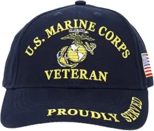 U.S. Military CP00307 USMC Marines Veteran Cap - Blue